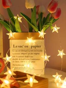 1 dây đèn LED trang trí hình sao trong nhà, dài 1/2/3/4/5m, sử dụng 2 pin AA (không bao gồm), chất liệu nhựa, đèn LED trang trí phòng ngủ, đèn trang trí cây thông Noel, đèn trang trí sân vườn, đèn trang trí tường phòng hình sao. - DẪN ĐẾN - Xem 2