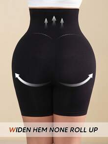 Maternity Soft Elastic Waist Comfortable Belly Support Shorts - Black - View 6