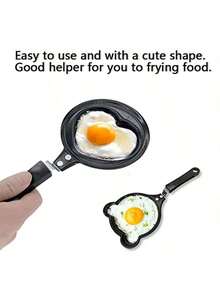 Mini Egg Frying Pan, Non-Stick Omelet Pan, Mini Non-Stick Frying Pan With Handle, Portable Camping Cooking Omelet Pan For Cooking Baking - Black - View 6