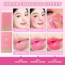 Nuevo Colorete en Barra Cambia de Color, Tono Cálido Transformador, Vibrante, Se Aplica Suavemente en Mejillas y Labios, Crea un Aspecto Natural sin Maquillaje, Acabado Mate, Ilumina el Cutis, Colorete en Barra en Polvo - Multicolor - Ver 7