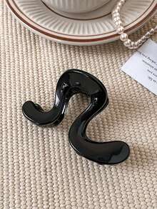 3个/1个女士7.8厘米/3.07英寸黑棕色豹纹中号塑料发夹，时尚百搭，优雅简约设计，适合日常、休闲、派对、通勤、海滩、度假等场合——可用于扎马尾、盘发、洗脸、化妆等。冬季抓夹，秋季发爪，优雅发夹。