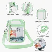 Sporting Clear Bag-Clear For Women Crossbody Messenger Bag For Concerts Sporting Events ﻿ - Avocado Green - View 2
