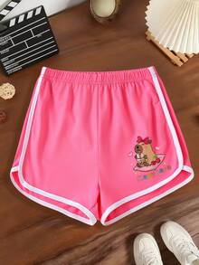 2pcs/Set Casual & Fashionable Cute Capybara Print T-Shirt And Shorts Set, Summer Holiday Outfit For Girls - Multicolor - View 7