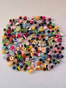 16pcs/Set Random Cartoon Multicolor Hole Decor Buttons (Non-Integrated Insertion Type) - Multicolor - View 2