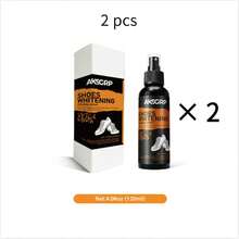 AKSGRP 120ml Shoe Whitening & Cleaning Spray | No Scrubbing Needed, Brightens Leather, Canvas, Mesh, Midsole, Heel Edges, Spray-On Whitening, No Rinsing, No Sticky Residue