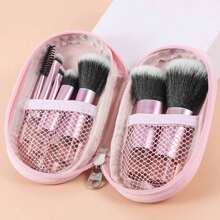 10pcs Mini Portable Makeup Brushes Set, Multi-Color Options,Brush Set,Makeup Brush Kit,Make Up Brush Set,Make Up Set Complete,Makeup Brush Set,Complete Makeup Kit,Brush Kit,Brushes Makeup Set,Makeup Gift Set,Set - Pink - View 10