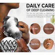 African Net Sponge Authentic - Exfoliating Back Scrub Bath Sponge With Knots - Afro Scrub Body Scrubber Exfoliator Washcloth - African Body Care Daily Use Shower Essentials2025 - Hồng - Xem 11