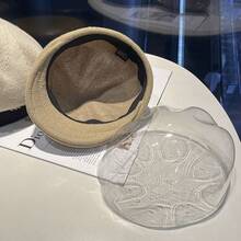 1 Piece Retro Rhinestone Flower Beret - Hepburn Style Newsboy Cap For Women, Face-Slimming Painter Hat Suitable For Reverse Wear, Autumn & Winter Fashion, Suitable For Daily Wear, Valentine's Day Gift, Holiday Gift, Birthday Gift For Girlfriend & Friends, Fashionable Elegant Cute Unique Niche - 卡其(秋冬) - 查看 5