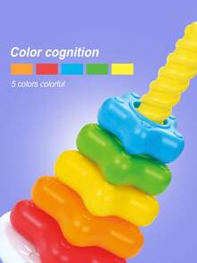 1 Pc Baby Rainbow Rotating Stacking Toy - Tumbler Ring Stacker, 12M+ Early Education Enlightenment Toy - Latest Model - View 9