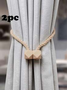 2pcs/4pcs Magnetic Curtain Tiebacks, Made Of Thicker Twisted Cord And Strong Magnets, Suitable For Curtain Fixing - Multicolor - View 13