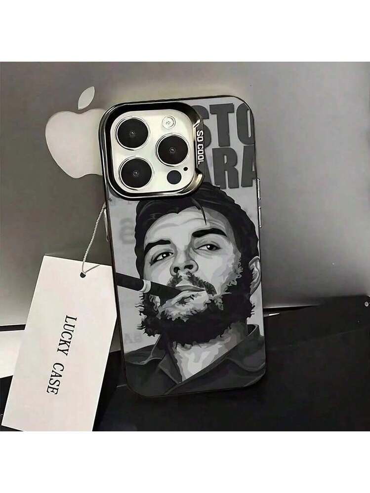 Che Guevara Cigarette Phone Case For 17,16,15,14,13,12,11,Pro,Max,Plus,  Black Matte Shockproof Cover | SHEIN USA