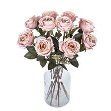 1 pièce/3/240 pièces Fleurs de rose artificielles en soie, bouquets de roses artificielles, plantes artificielles pour le printemps et l'automne, décoration de vase pour la maison, la salle à manger, la chambre à coucher, la fête des mères, la Saint-Valentin, l'anniversaire, les fêtes, la décoration de jardin extérieur - Multicolore - Voir 20