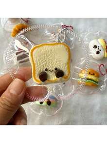 迷你食物慢回弹系列，硅胶材质，慢回弹，极具吸引力 - 生日礼物、节日礼物、完美礼物 [挂链颜色随机] - 彩色 - 查看 4