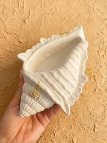 DIY Muschel Sukkulenten Pflanzer Silikon Ton Form, handgemachte Kunst Garten Dekoration, Geschenk, Bastelzubehör für Gips, Kristallharz, Kerzengießen