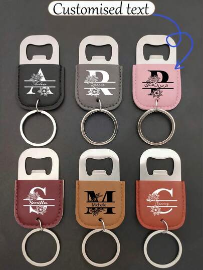 Abridor de botellas de llavero de cuero personalizado, llavero de metal con nombre personalizado, abridor de cerveza personalizado como regalo para hombres, novio, fiesta de boda, padrinos, Día del Padre, aniversario, abridor con logo para él, aniversarios, cumpleaños, ceremonias de graduación, bailes de graduación, fiestas, regalos significativos, regalos de Acción de Gracias, Navidad, Día de San Valentín