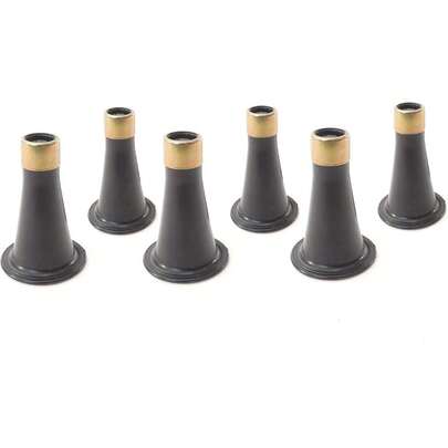 Set Of 6 Reinforced Bed Risers - 3.5 Inch Tool-Free Installation, Fits Standard Bed Feet