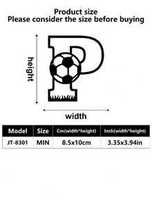 1 pieza Decoración de pared para exteriores, Logotipo inicial, Letra entrelazada de fútbol de metal, Decoración de arte de pared, Decoración de pared de metal clásica de fútbol, Material resistente, Calidad superior, Diseñado con un tema de fútbol, Adecuado para el hogar, la oficina, el dormitorio, la sala de estar, el jardín y otras escenas, Un regalo ideal para los fanáticos del deporte, Una decoración de logotipo de metal personalizada artística y moderna, Una excelente opción para regalos de inauguración de la casa, cumpleaños y días festivos, decoración de habitaciones, decoración de dormitorios, hogar - Multicolor - Ver 66