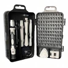 Juego de 122 piezas de destornilladores de precisión con puntas magnéticas: 32 en 1/115 en 1 Juego de herramientas de reparación profesional de electrónica para , portátil, PC, reloj, teléfono - Destornilladores multiusos de acero al cromo vanadio con estuche de almacenamiento