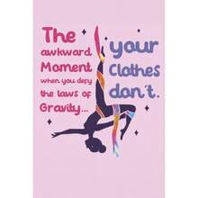 Der unangenehme Moment - Acrobatic Gymnastic Aerialist Notebook: Das Notizbuch ist fr alle geeignet, die Luftgymnastik in der Luft machen und sich. A5/ 22x 15, Deckmatt German Edition - inicial - Ver 2