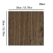 20 miếng giấy dán tường vân gỗ 3D bóc ra và dán - Miếng dán tường bằng nhựa vinyl chống thấm nước, có thể giặt được dùng trang trí phòng khách và phòng ngủ, dễ dàng dán các tấm vuông bằng gỗ tự nhiên, màu trắng, màu be nhạt và nâu đậm, giấy dán trần nhà | Điểm nhấn phong cách cho căn phòng | Giấy dán tường bền - Nhiều màu - Xem 14