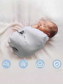 1件装 0-3个月婴儿襁褓毯，新生儿襁褓包巾，可穿戴婴儿毯，婴儿襁褓包巾，易换襁褓包巾，可穿戴婴儿毯，婴儿襁褓，产房包巾 - 85*85厘米 - 查看 8
