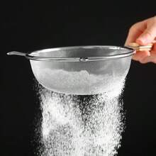 Stainless Steel Mesh Strainer Ladle With Dual Side Handles And Wooden Handle – Long-Lasting Kitchen Skimmer For Removing Residue, Oil Filtering & Cooking Prep - 銀色 - 查看 10