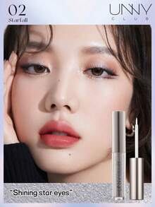 UNNY CLUB Eyeshadow Cair Berkilau, Kilauan Berlian, Payet, Eyeshadow Berkilau Tahan Lama, Ringan & Halus, Cocok Untuk Riasan Sehari-hari - 02 Bintang Jatuh - View 3