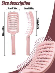 Curling Wet Hair Brush, Soft Bristle Comb, Reduces Hair Pulling And Curl Separation, Round Teeth, Unisex Styling Tool - Multicolor - View 2