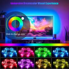 NBBUFF 3 pés - 100 pés Fita de Luz LED RGB Inteligente com Controle Remoto e Controle de Aplicativo, Sincronização de Música, Temporizador, Múltiplas Cores, Fácil de Instalar, Luzes LED para Decoração de Quarto, Sala de Estar, Sala de Jogos, Bottom de TV, Decoração de Bar, Iluminação de Teto, Decoração de Festa de Feriado, Decoração de Natal e Ano Novo, Presente