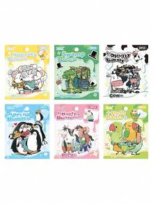 1pc Animal Fantasy, Cute Pet Animal Student Planner Sticker, Die-Cut Collage Penguin, Cow, Songbird Sticker - Sticker - View 6