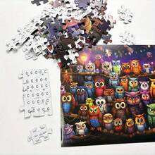 300pcs+ 1000 Piece Owl Puzzle - 70x50cm (28x20") Majestic Forest Owl - Perfect Adult Gift - Family Fun, Family Puzzle Night | Vibrant Puzzle Design | Durable Puzzle Pieces - Multicolor - View 8