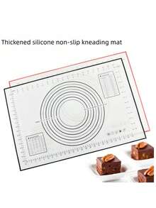1pc Silicone Kneading Mat, Thick Non-Slip Non-Stick Heat Resistant Dough Kneading Mat, Suitable For Kitchen Baking Tools - Multicolor - View 9