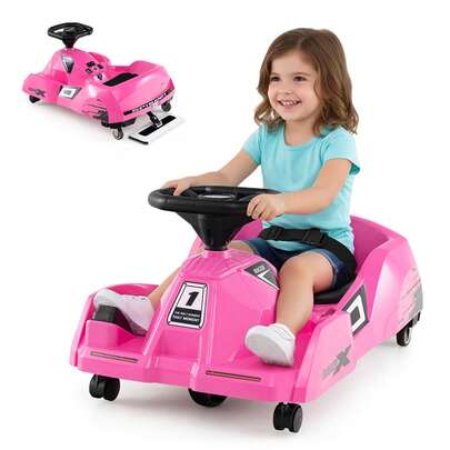Lifezeal Coche de juguete eléctrico de 12V con control remoto y diversión de limpieza