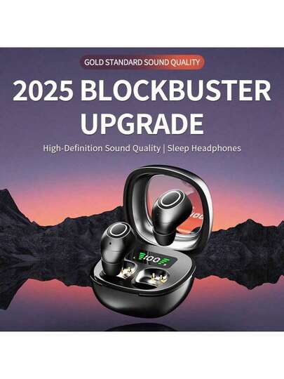 超迷你耳塞，最新款入耳式耳机，5.3mm真无线降噪耳机，隐形设计，高保真音质，适合运动和睡眠，全天隐形佩戴