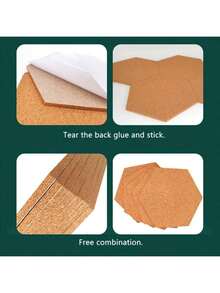 لوح إشعارات سداسي الشكل من الفلين، لوحة عرض زخرفية، بلاطات فلين لاصقة ذاتيًا. مثالي لديكور مكتب المنزل، خلفيات جدار الصور، لوحات إشعارات المدرسة، مشاريع الحرف اليدوية والديكورات الاحتفالية. مثالي لجدران اعتراف عيد الحب، عروض موسم العودة إلى المدرسة وتزيينات الفصول الدراسية.