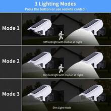 2pcs Solar Outdoor Wall Lights,Outdoor LED Solar Street Light. It Comes With A Remote Control And Motion Sensor For Home Decoration, Garden, Street, Terrace And Garage. IP65 Waterproof LED Garden Patio Deck Fence Decorative Solar Wall Lamps - White - View 6
