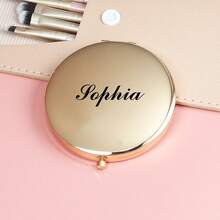 定制刻字便携镜，女士个性化口袋镜，可刻名字，婚礼/伴娘礼物，多功能，装饰性，字母刻字，纯色，精致，时尚，复古，现代，多彩，休闲，基础款，休闲，柔软，独特，定制，个性化，送给她的理想礼物，女朋友，她，男朋友，朋友，定制镜子，轻松舒适，美容健康，万圣节特辑，完美的婚礼纪念品 - 彩色 - 查看 12