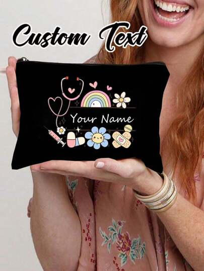 Customized Small Cosmetic Case, Lipstick Zipper Storage Bag, Travel Toiletry Bag, Coin Purse, Cosmetics Storage Box, Waterproof And Cute Travel Toiletry Storage Bag, Suitable For Women And Girls ​