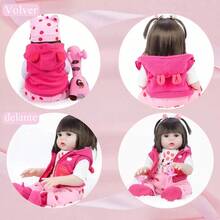 Muñeca Bebé Silicona Suave Reborn Baby De Juguete 53cm - Multicolor - Ver 6