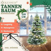 Kesser ®   Artificial Christmas Tree PE 180 Cm With 780 Tips With Snow, Artificial Fir Tree Quick Assembly Including Christmas Tree Stand, Christmas Decoration - PE Green 1.8 M Fir Christmas - Green With Snow - View 2