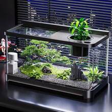 2025 New Style Exquisite Landscape Complete Set Of Micro Landscape Plastic Transparent Small Home Turtle Tank For Living Room - Black - View 2