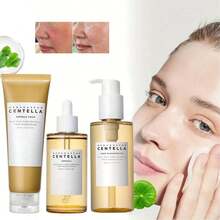 马达加斯加积雪草护肤套装-精华+卸妆油+卸妆乳-基础护肤盒，礼品套装，女士礼物