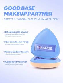 MAANGE 4pcs Triangle Makeup Sponges, Wet Type, Soft & Skin-Friendly, Convenient For Travel, Ideal Cosmetic Tool,Giveaways,Travel,Cheap Stuff,Travel Essential - Blue - View 9