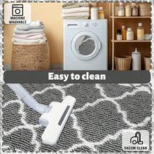 Kitchen Mats Floor 3 Piece Set,Soft Comfort Kitchen Runner Rugs Non Skid Washable,Farmhouse Kitchen Mats Floor Sets,Kitchen Area Rug Floor Bathroom Entryway Indoor Door (Brown) UR57 - màu đen - Xem 7