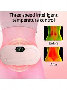 2026 Upgraded Menstrual Heating Pad Smart Uterus Warmer Belt, Relief Waist Cramps Vibrating Abdomina Wassager Uterus Warmer Waist Massager, Winter & Women Girlfriend Wife Gift - White - View 5