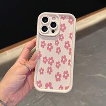 Esta carcasa de teléfono anti - caída simple y de moda está diseñada con patrones florales para iPhone 17, 16, 15, 14, 13, 12, 11 Pro / air / xR / XS y  s25 / S24 / S23 / S22 / Fe / plus. Adopta el material tpu para proporcionar protección de amortiguación. Adecuado para regalar amigos o como regalo de San valentín. - Blanco - Ver 5