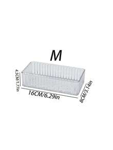 1pc Transparent Drawer Style Makeup Storage Box With Compartments For Cosmetics, Perfumes, Lipsticks, Eyebrow Pencils, Etc.,For Holiday Beach, Bathroom Collection, Bedroom Collection, Large Capacity - Clear - View 13