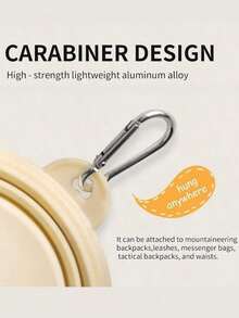 可折叠宠物碗，适合旅行、露营、散步，可用作猫狗的水碗和食碗，无异味，带登山扣 - 彩色 - 查看 9