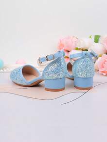 Hochzeitsfeier Abend Urlaub süß niedlich Blumenmädchen Mädchen Ballettschuhe geeignet für große mittlere kleine Mädchen Kinderschuhe Babyschuhe klassisch vielseitig kleine Ballettschuhe Mädchen Mode blaue Perle vier Jahreszeiten Urlaub High Heel Blockabsatz Ballettschuhe formelles Kleid Kleid Aufführung passender Rock Aufführungsschuhe Tanz Mary Jane Prinzessin Schuhe Cut Out Ballettschuhe - Blau - Übersicht 11