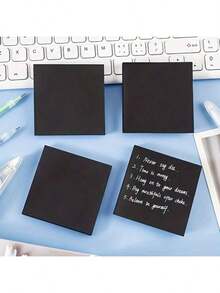 高颜值纯黑便捷贴纸，学生专用，黑色标签贴纸，可撕N次，方便忘记笔记 - 彩色 - 查看 4